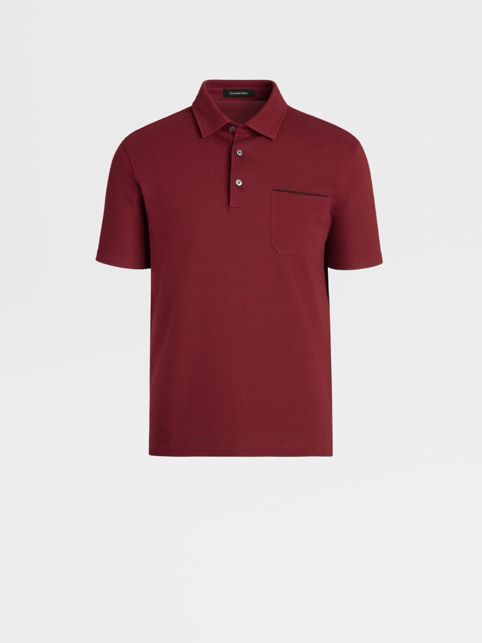 Red Cotton Short-sleeve Polo